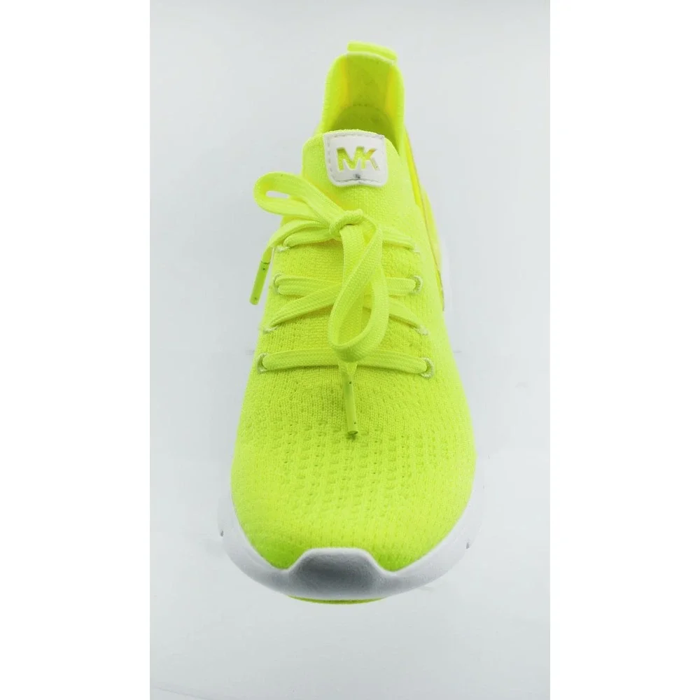 Michael Kors Kyla Trainer Neon Yellow Knit Sneakers 49T9KLFP4D Womens 5M